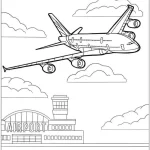 télécharger coloriage Avion gratuit