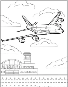télécharger coloriage Avion gratuit