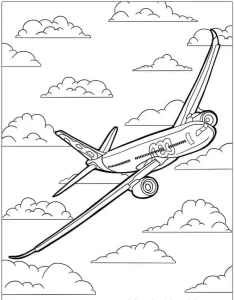 coloriage Avion pour enfant a imprimer gratuit