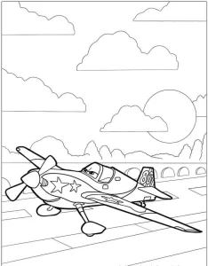 coloriage Avion à imprimer pour enfant de 7 ans