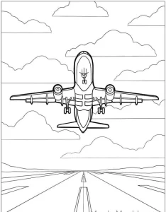 coloriage Avion pour enfant de 5 ans