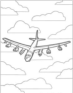 coloriage Avion educatif pour enfant