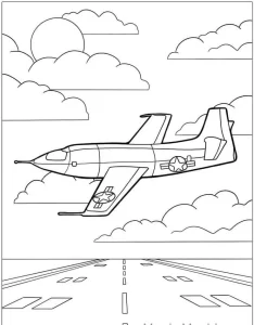 coloriage Avion à imprimer pour enfant de 12 ans