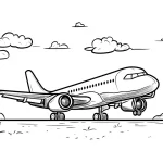coloriage Avion de pour enfants
