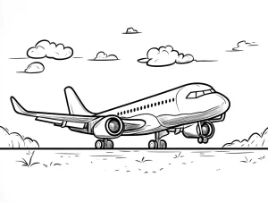 coloriage Avion de pour enfants