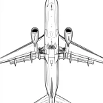 coloriage Avion à imprimer pour enfant de 4 ans