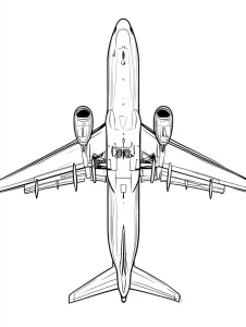 coloriage Avion à imprimer pour enfant de 4 ans