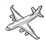 coloriage Avion en ligne pour enfant