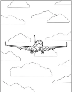 coloriage Avion à imprimer gratuitement pdf