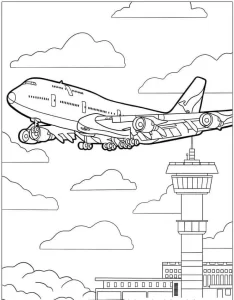 coloriage Avion et dessins