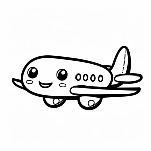 coloriage Avion pour enfant de 5 ans
