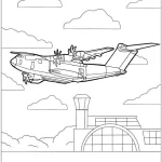 imprimer coloriage Avion gratuit