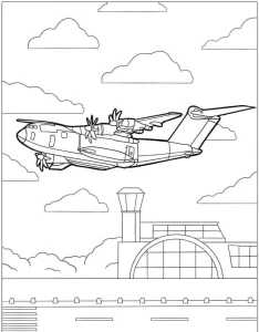 imprimer coloriage Avion gratuit