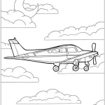 coloriage Avion pour enfant de 6 ans
