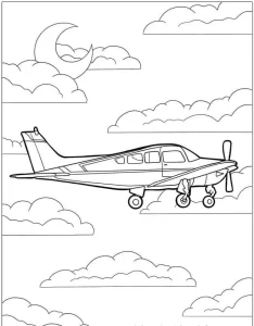 coloriage Avion pour enfant de 6 ans