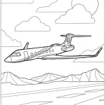 coloriage Avion à imprimer pour enfant de 6 ans
