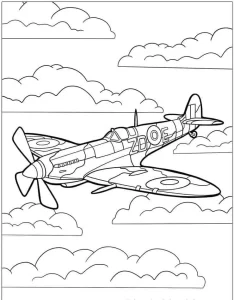 coloriage Avion à imprimer pour enfant de 10 ans