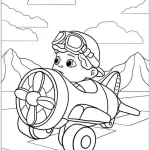 coloriage Avion educatif pour enfant