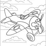 coloriage Avion pour enfants à imprimer