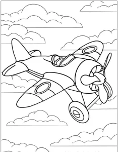 coloriage Avion pour enfants à imprimer