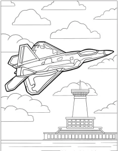 coloriage Avion pour primaire