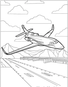 coloriage Avion pour enfant de 10 ans