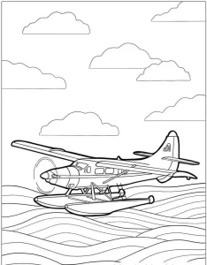 coloriage Avion à imprimer a4