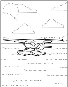 coloriage Avion pour bebe a imprimer