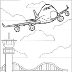 coloriage Avion à imprimer pour enfant de 12 ans
