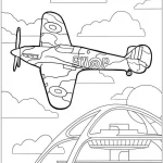 coloriage Avion pour enfant de 4 ans