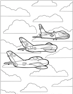 coloriage Avion a telecharger