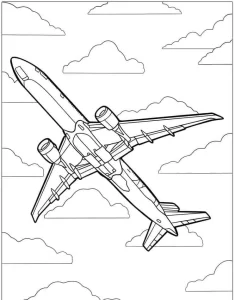 coloriage Avion gratuit