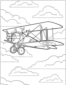 coloriage Avion en ligne pour enfant