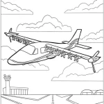 coloriage Avion pour enfant de 3 ans
