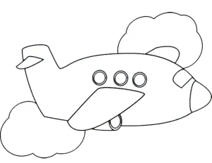 coloriage Avion a telecharger