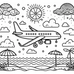 imprimer coloriage Avion gratuit