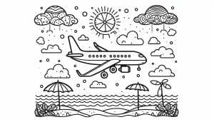 imprimer coloriage Avion gratuit