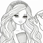 coloriage Barbie a imprimer