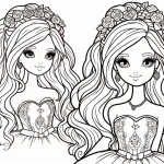 coloriage Barbie pour enfant de 3 ans