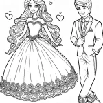 coloriage Barbie à imprimer a4