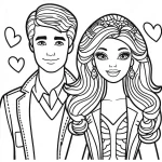 coloriage Barbie à imprimer pour enfant de 7 ans