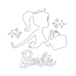image pour coloriage Barbie enfant