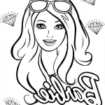 coloriage Barbie pour enfant de 8 ans