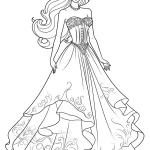 imprimer coloriage Barbie pour enfant