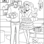 coloriage Barbie et découpage à imprimer