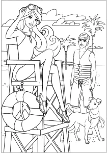 coloriage Barbie pour enfant gratuit