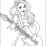 coloriage Barbie pour enfant de 6 ans