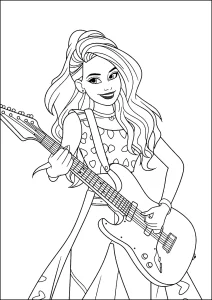 coloriage Barbie pour enfant de 6 ans
