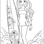 coloriage Barbie pour primaire