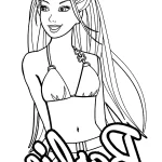 coloriage Barbie pour bebe a imprimer